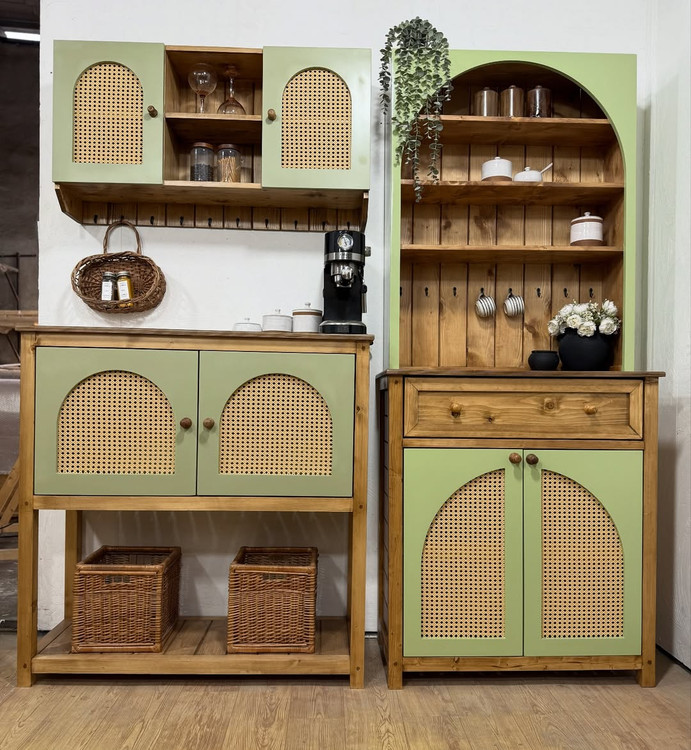 کافی بار همراه شلف17 — میز کافی بار خانگی مدرن نمای روبه رو