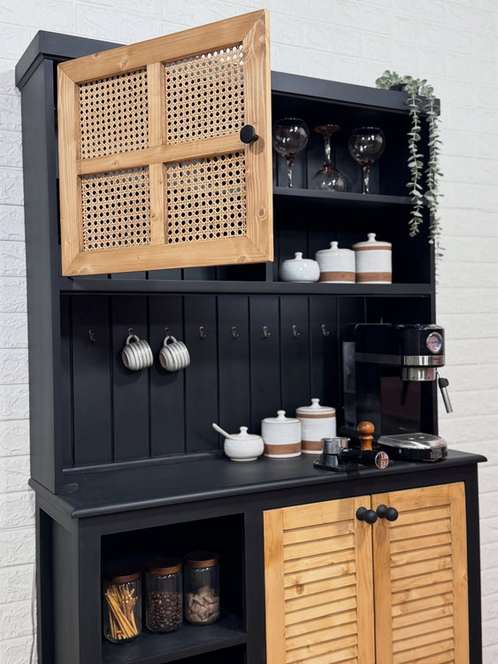 کافی بار همراه شلف 18 — میز کافی بار خانگی مدرن